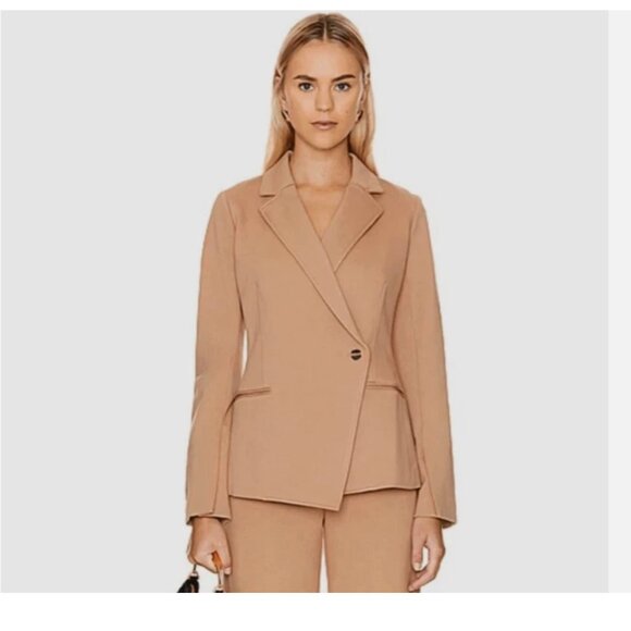 NWT SPANX Perfect Asymmetrical Tailored BLAZER In Color Toffee - Picture 1 of 9